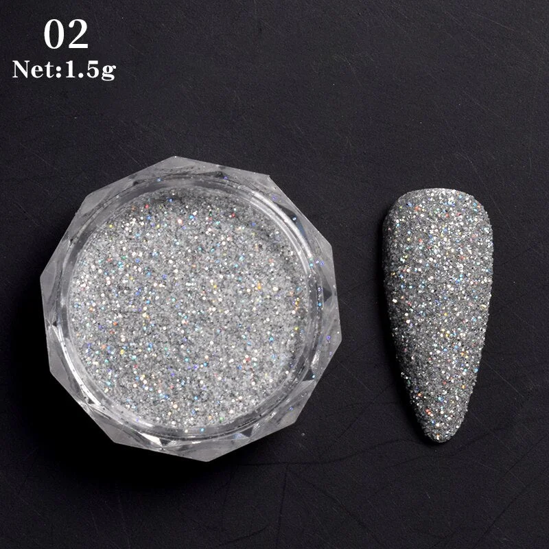 1g Glitter Nail Sequins iridescent Powder Shining Irregular 3D Hexagon Colorful Sequins Summer Popular DIY Nail Art Decoration-Nail Inspo