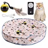 Interactive Cat Toys Ball Fast Rolling in Pouch Funny Cat Toys for Indoor Cats