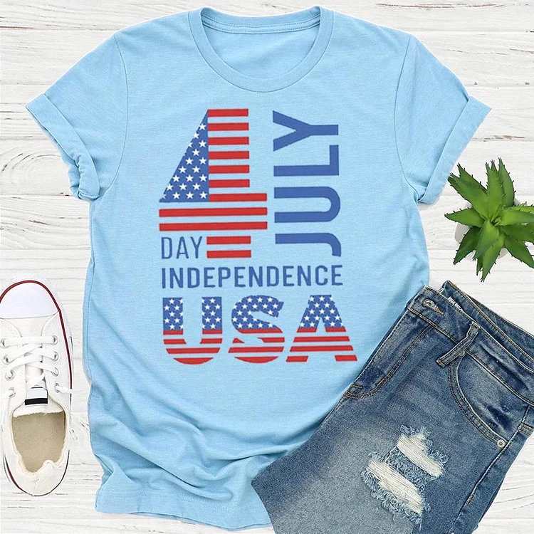 4th of July USA Independence Day T-shirt Tee -