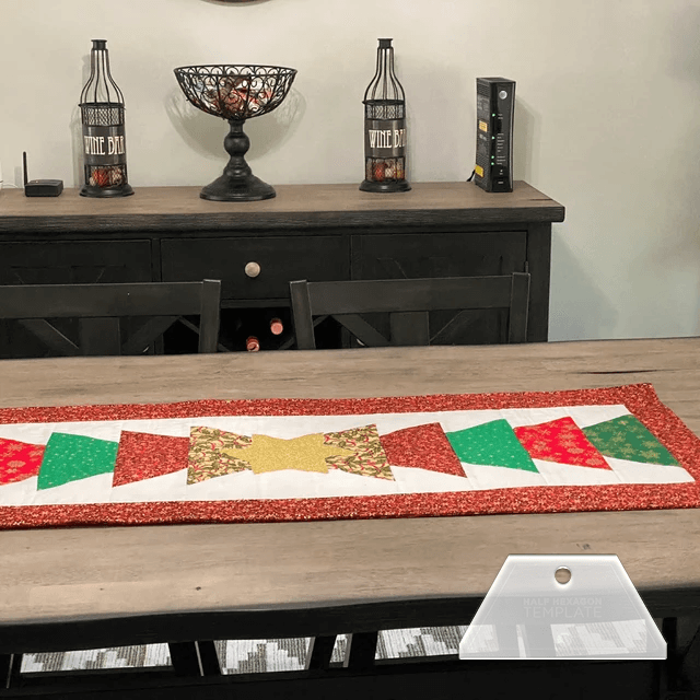 Half Hexagon Template - With Instruction