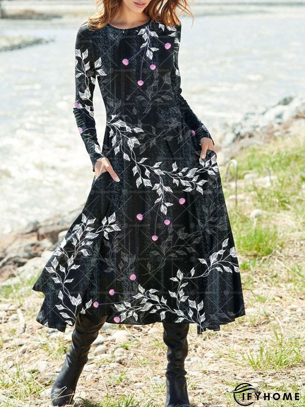 Floral Casual Loose Dress | IFYHOME