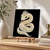 DIY Pearl Painting Snake for Home Wall Decor with Frame(30x30cm)
