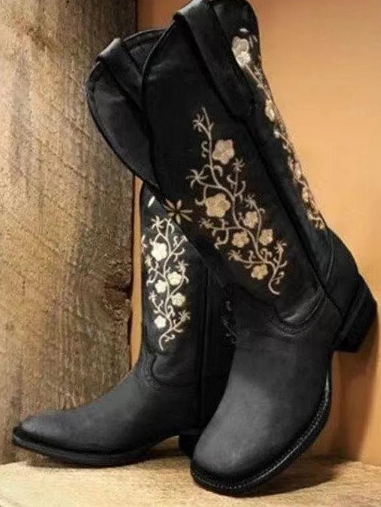 Women's Mid-calf Western Cowboy Boots