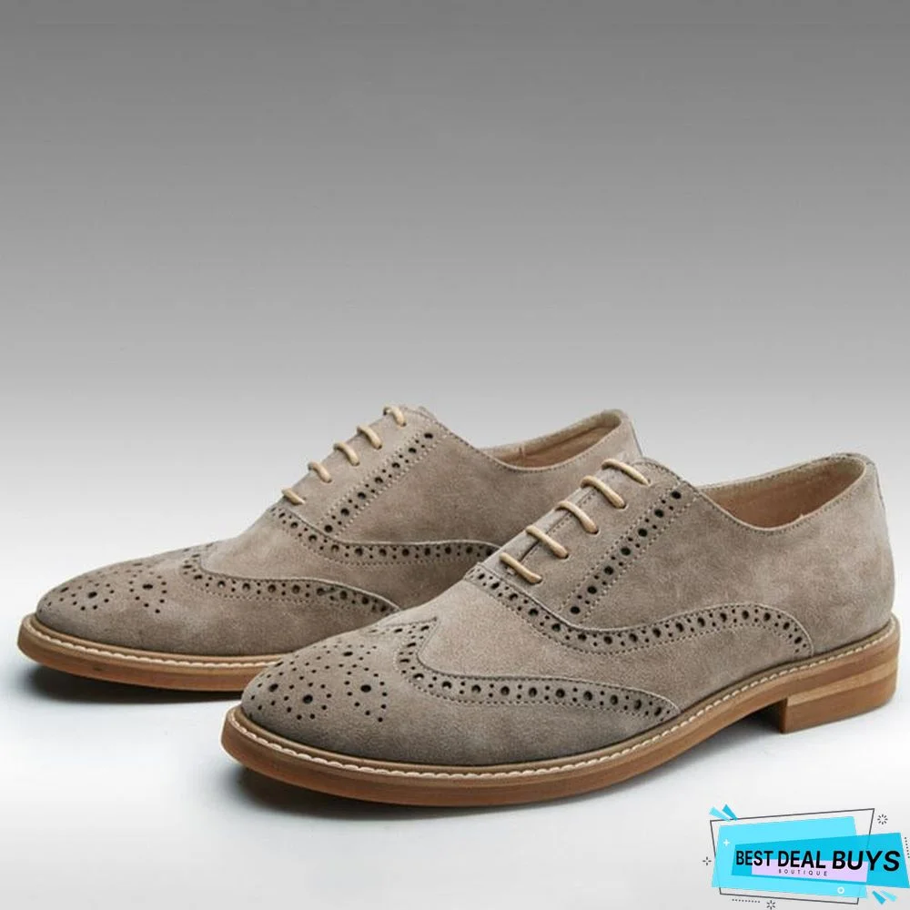 Men's Business Classic Suede Brogue Shoes