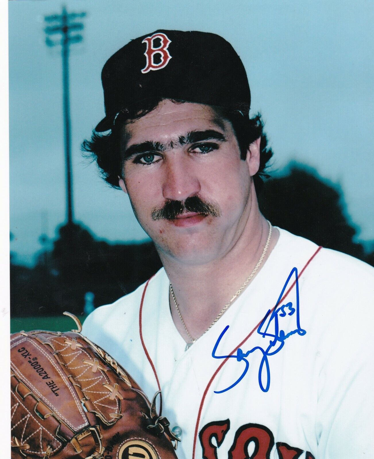 SAMMY STEWART BOSTON RED SOX ACTION SIGNED 8x10