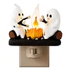 Resin Warm Glow Ghost Campfire Plug-in Night Light Wall Outlet