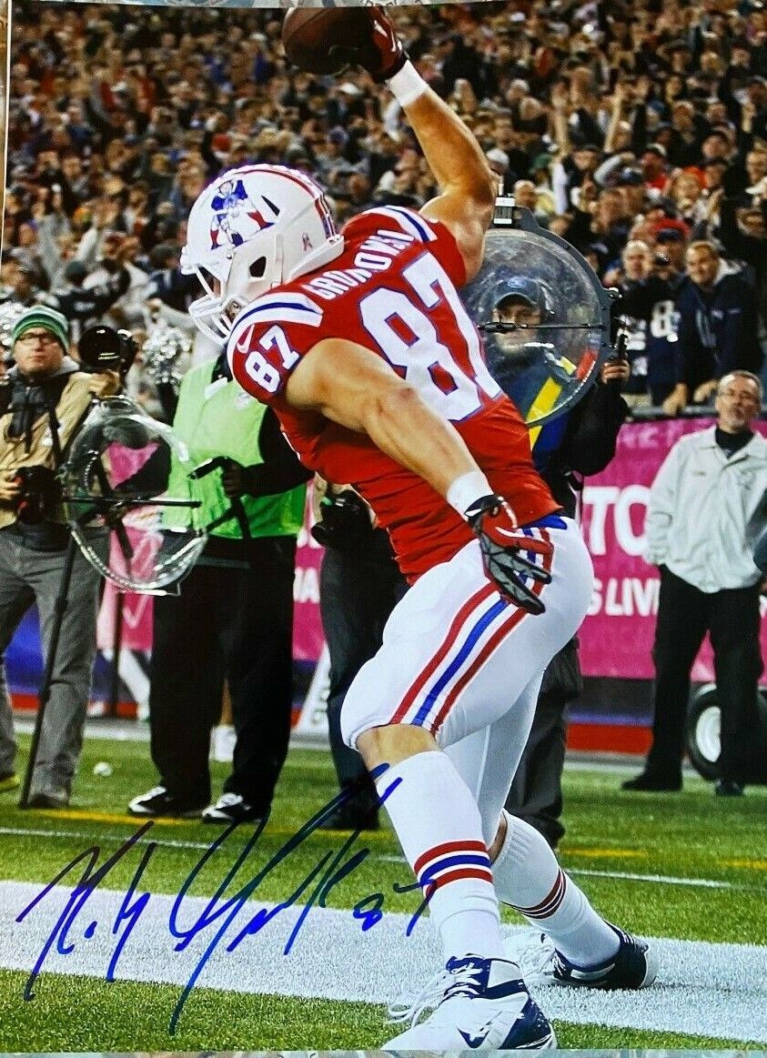 Rob Gronkowski signed autographed autographed 11x14 Photo Poster painting Patriots Full Graph