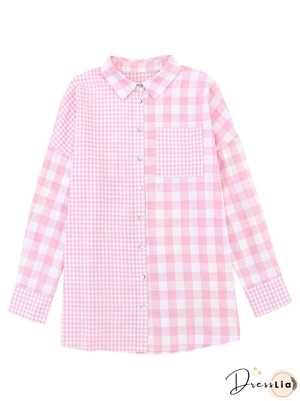 Casual Pink Gingham Top