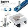 4Pcs T Track Stop Block Bi-Directional Short Stop Kit Woodworking Bench Top Jig