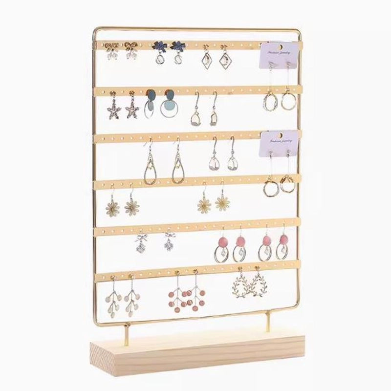 Hot Selling Jewelry Rack Earrings Display Stand Removable Wooden Bottom Earrings Jewelry Earrings Storage Rack