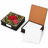 PU 5D Pearl Diamond Painting Kit Note Box DIY Diamond Art Notepad Box with 160 Sheets of Paper (Flower)