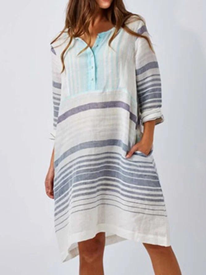 White Women Dresses Shift Beach Boho Paneled Dresses