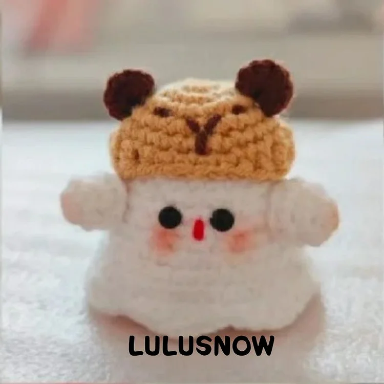 Lulusnow Handmade Khaki Halloween Amigurumi Ghost Capybara Hat Crochet Key Pendant Bag Accessories Key Pendant