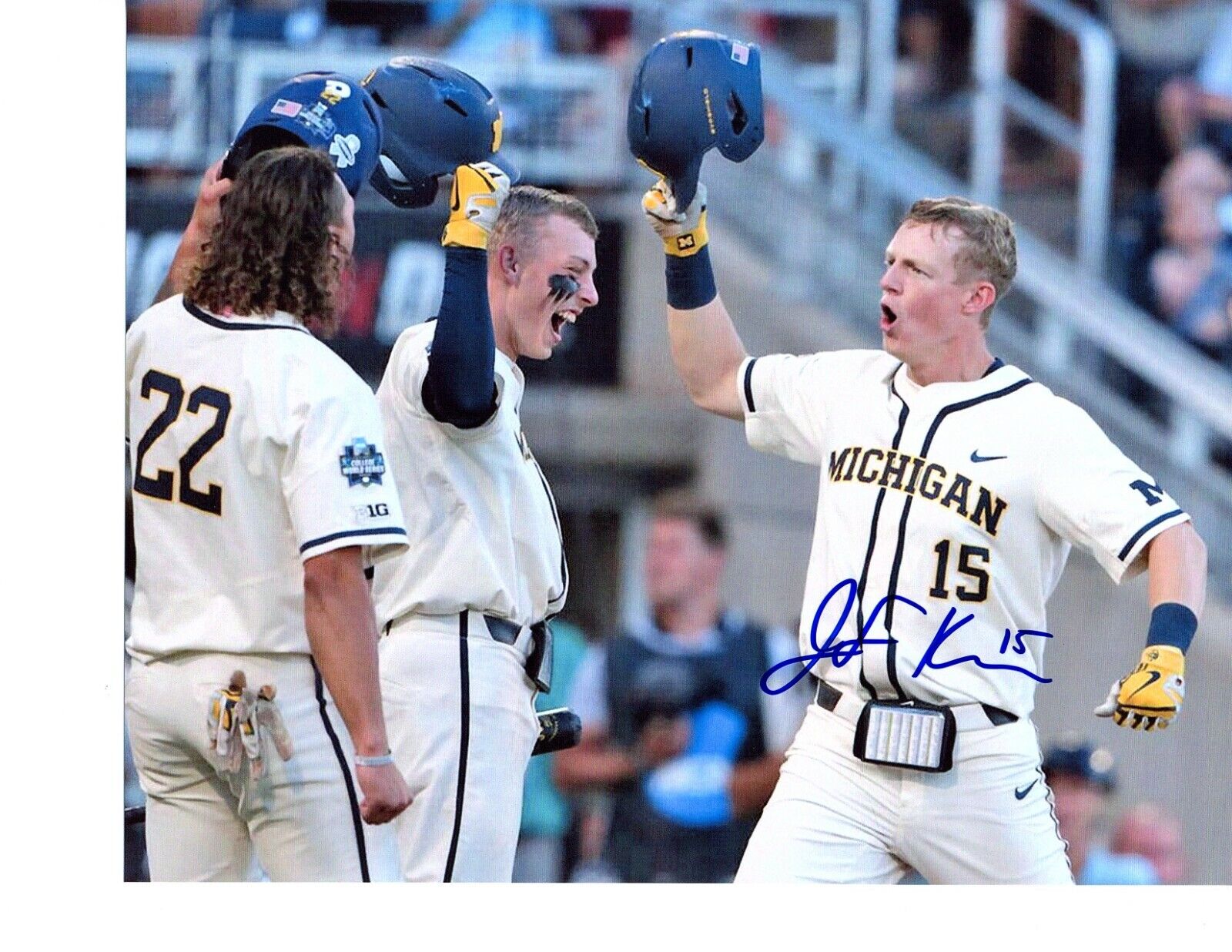 Jimmy Kerr Michigan U-M Tigers prospect autograph signed 8x10 baseball Photo Poster painting b