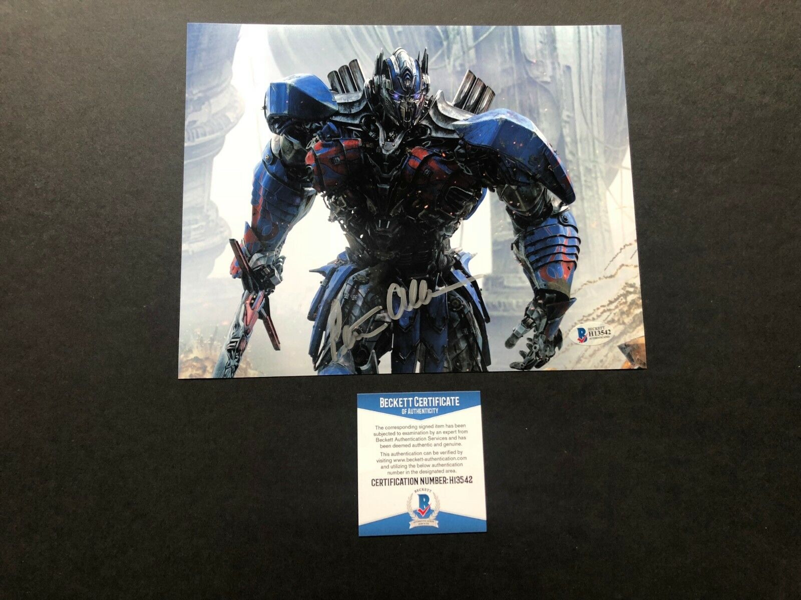 Peter Cullen Rare signed Transformers Optimus Prime 8x10 Photo Poster painting Beckett BAS coa