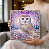 Framed Diamond Painting - Special Shaped - Owl (25x25cm)