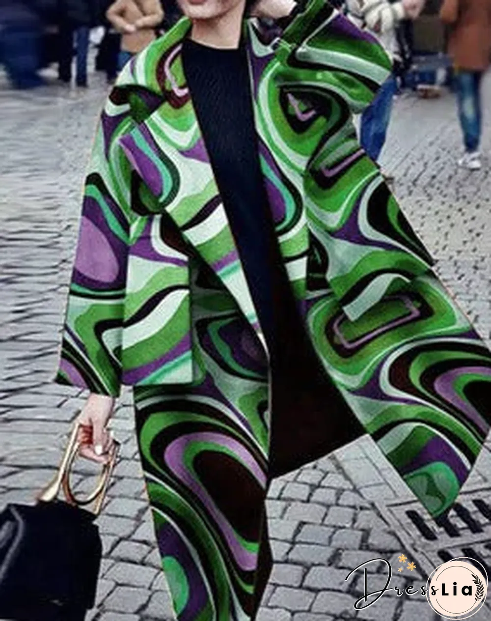 Autumn And Winter Women's Casual Long Pure Color Warm Wool Coat Windbreaker