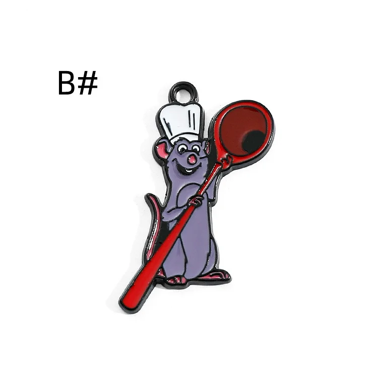 10/30pcs Cartoon Series character peripheral Charm Enamel Anime cuisine Rat King Charm Mickey Mouse Pendant Bracelet DIY Earring Necklace Key Chain Jewelry Accessories