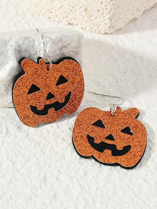 Halloween Pumpkin Spider Bat Earrings