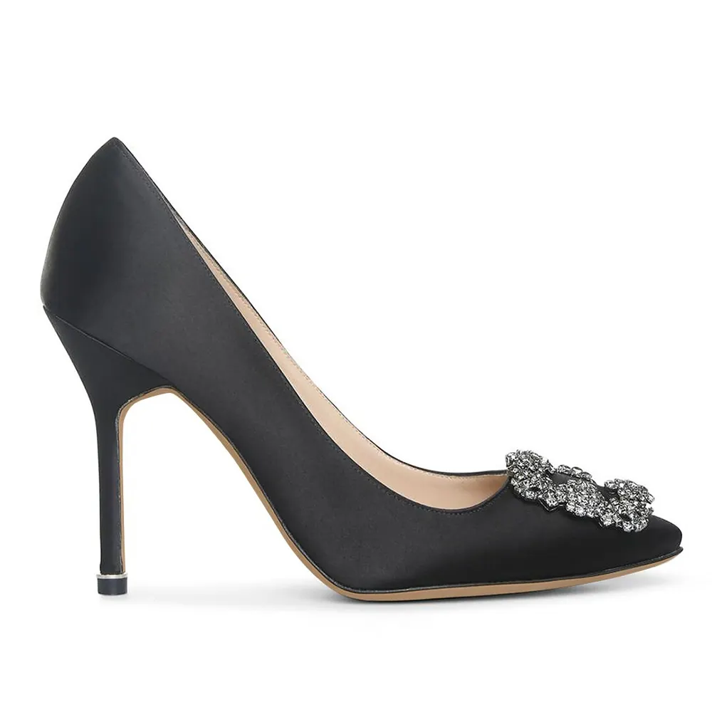 100mm Women's Slik Shoes Diamond Party Wedding Pumps-vocosishoes