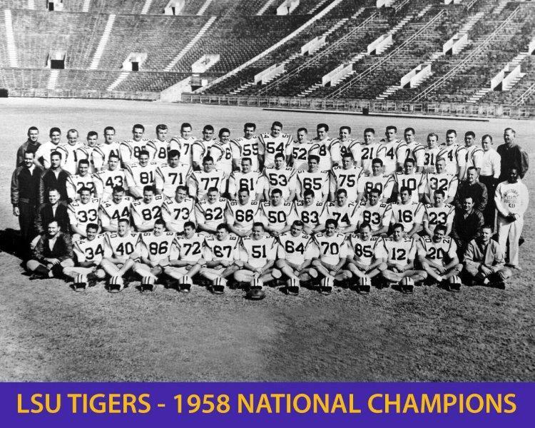 LSU TIGERS Team 1958 National Champions Team Glossy 8 x 10 Photo Poster painting Poster Man Cave