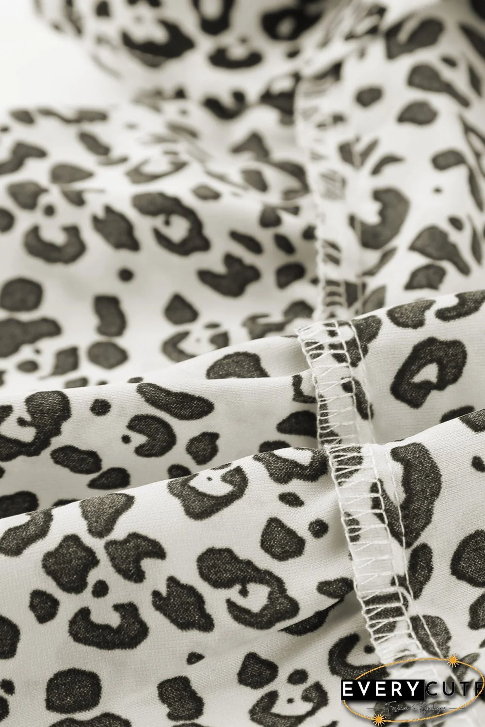 Leopard Spaghetti Straps Ruffle Mini Dress