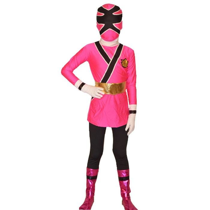 Power Rangers Samurai Ranger Kids Pink Blue Yellow Green Red Cosplay Costume