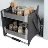 [US Local Warehouse] 2 Tier Pull Down Shelf Heavy Duty Cabinet Organizer for Kitchen Pots Pans