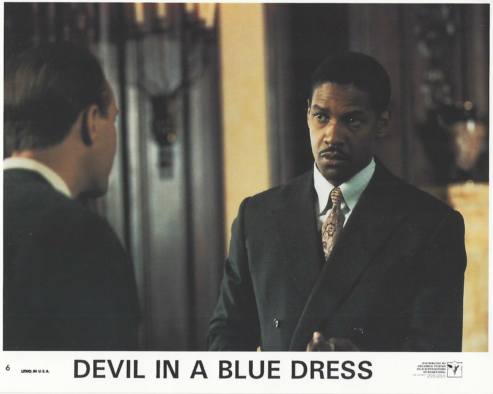 Devil In A Blue Dress Original 8x10 Lobby Card Poster 1995 Photo Poster painting #6 Denzel