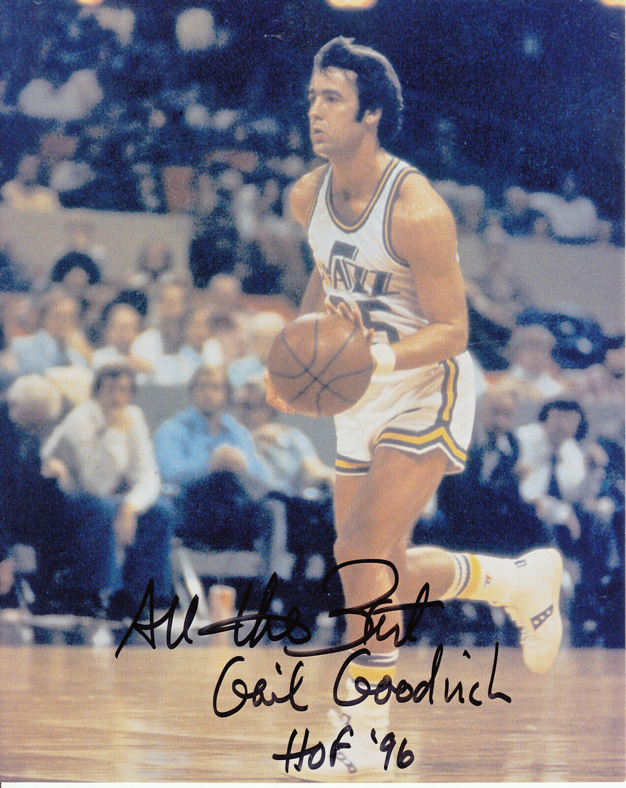 Gail Goodrich With 96 HOF#0 8x10 Signed Photo Poster painting w/ COA New Orleans Jazz