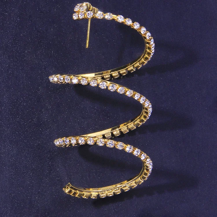 Serpentine Diamond Earrings