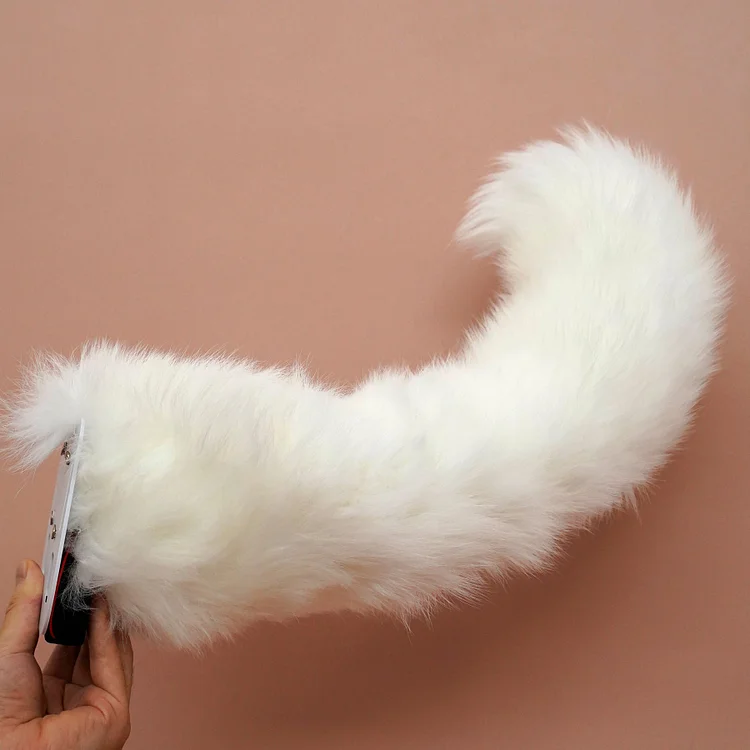 Fursuit White Animal Tail hot