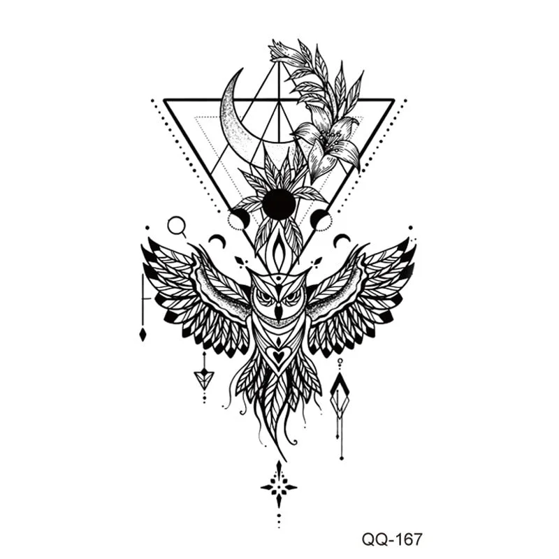 Tattoo Sticker Clock Skull Temporary Sleeve Tattoo Waterproof Sexy Body Art Fashion