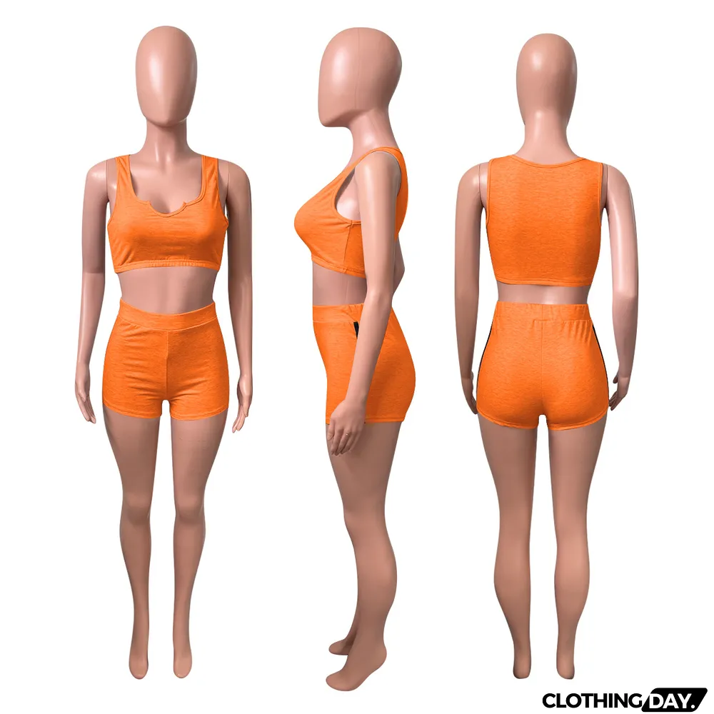 Sports Tank Top And Shorts Two Piece Sets