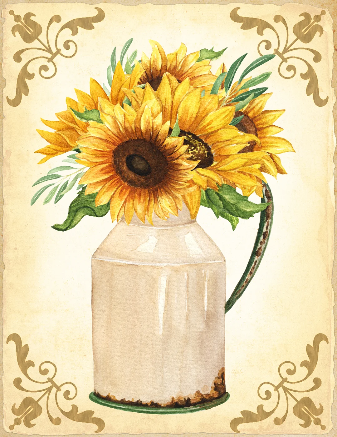 Diamond Painting - Full Round/Square Drill - Sunflower(30*40 - 50*60cm)