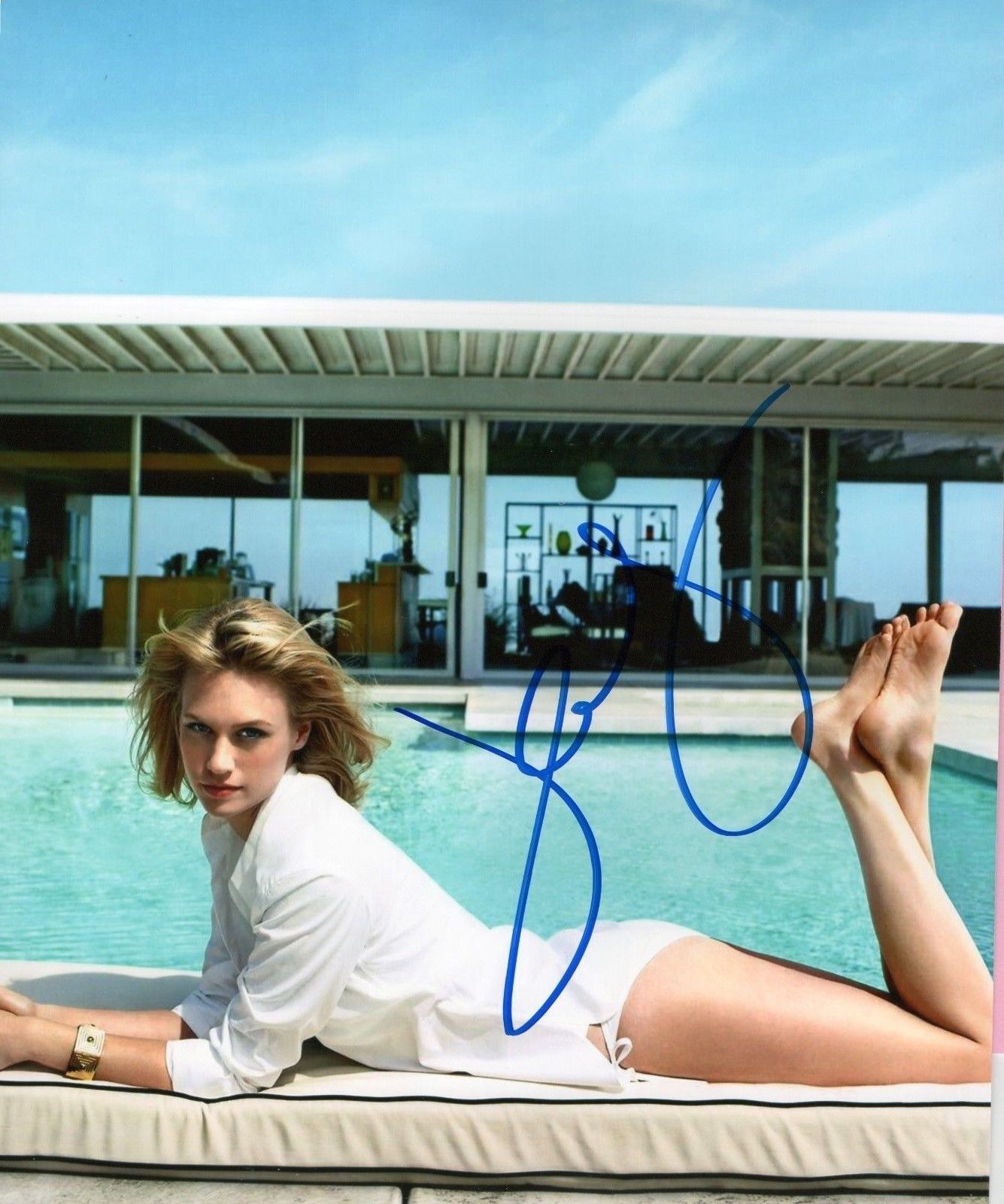 JANUARY JONES AUTOGRAPHED SIGNED A4 PP POSTER Photo Poster painting PRINT 5