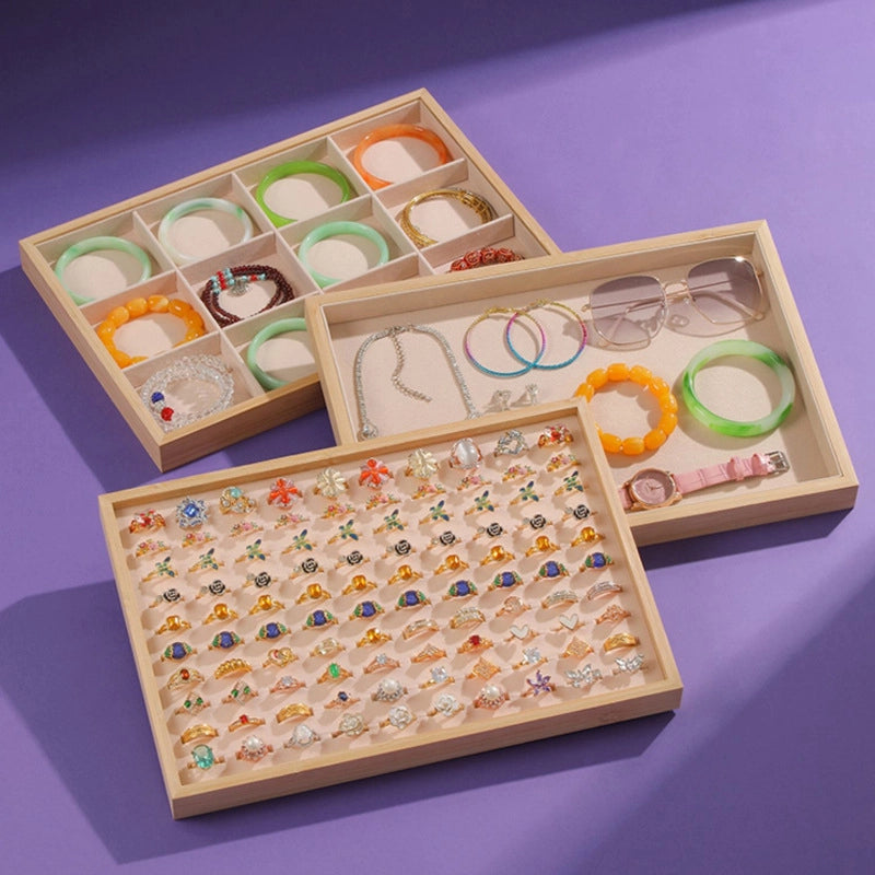 1 Piece Wood Sweet Holiday Banquet Selfie Solid Color Jewelry Boxes