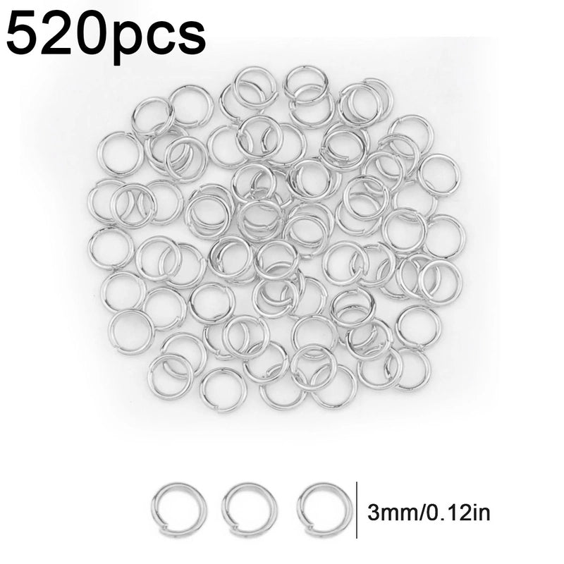 1 Set Diameter 3mm Diameter 4mm Diameter 5mm Alloy Solid Color Open Jump Rings Jewelry Accessories