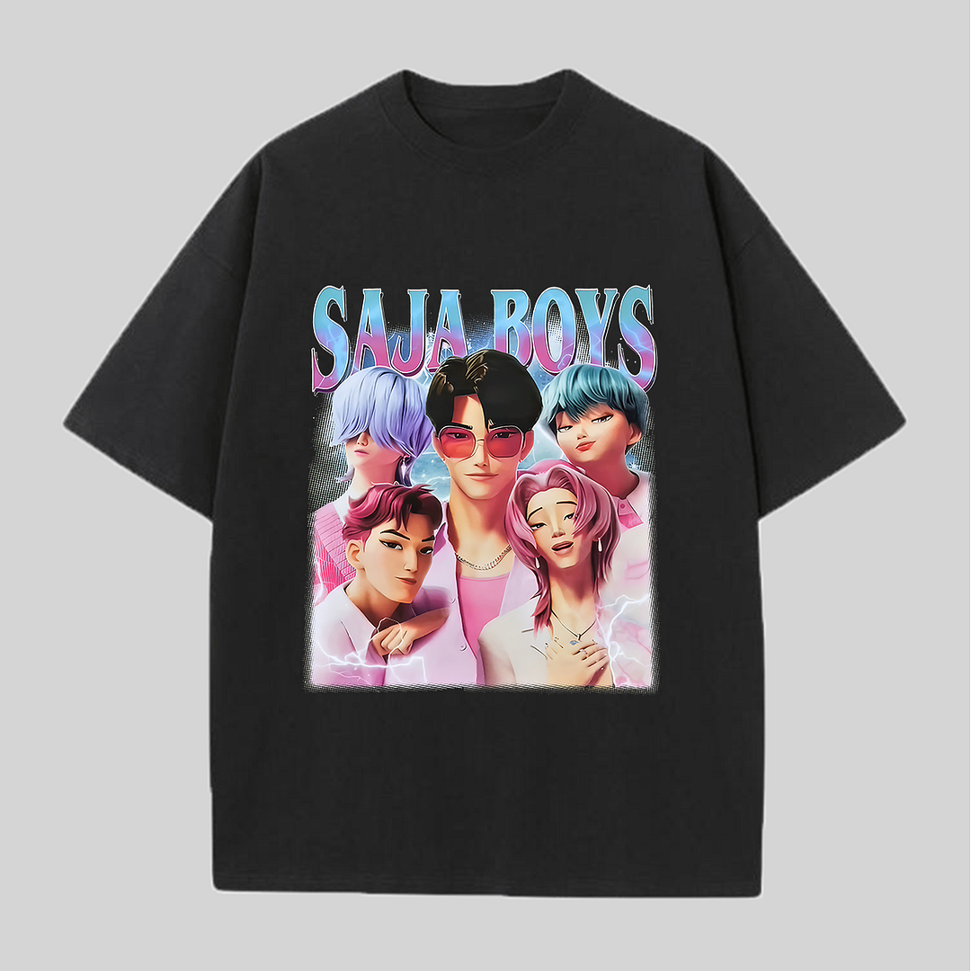 Saja Boys Printed Unisex Oversized T-shirts