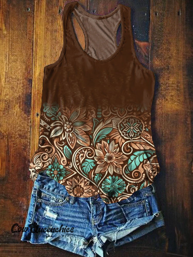 Women&rsquo;s Vintage Floral Print Tank Top Multicolor / S