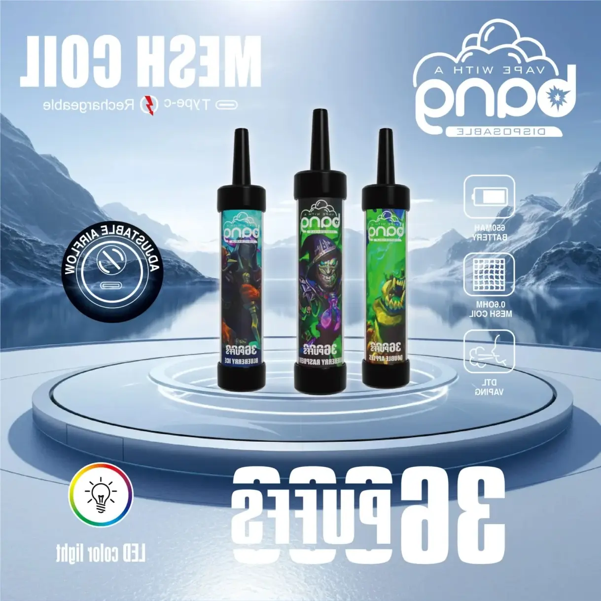 Bang 36000 Vape | 36K Züge, 40ml, 850mAh Akku | Typ-C  fumotvapeshop