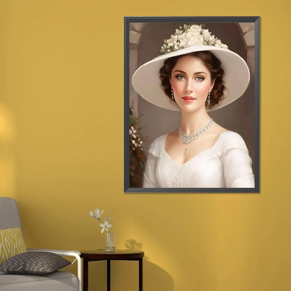 Diamond Painting - Full Round Drill - Elegant Lady(Canvas|50*60cm)