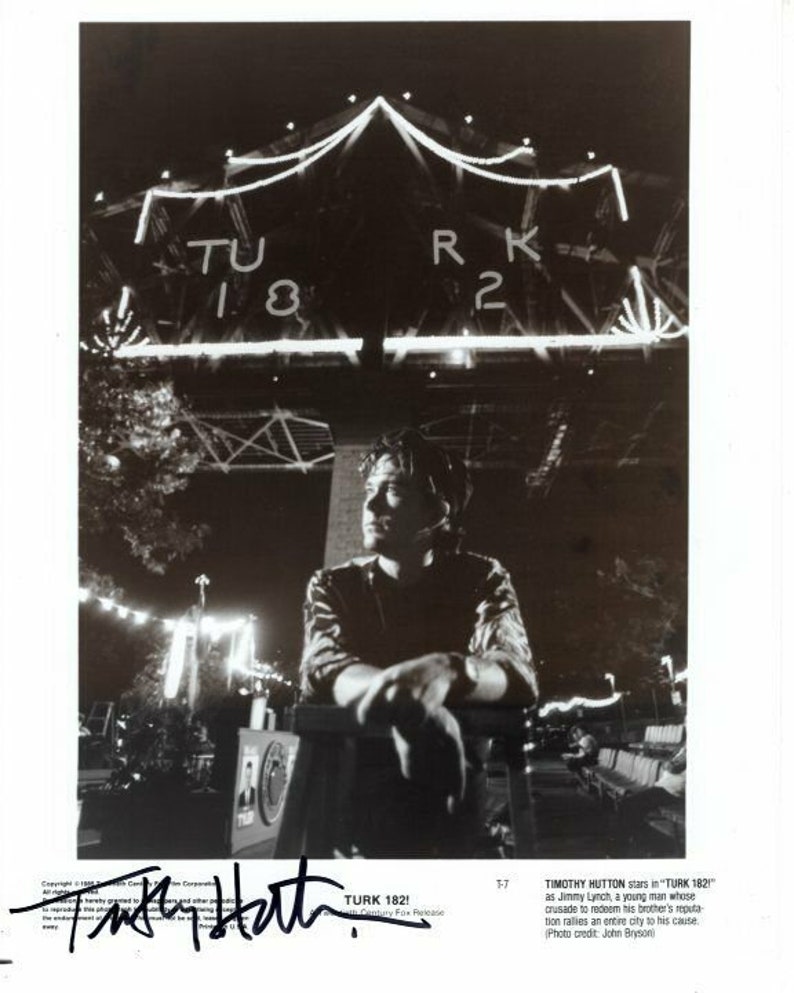 Timothy hutton signed 8x10 turk 182! jimmy lynch original press Photo Poster painting