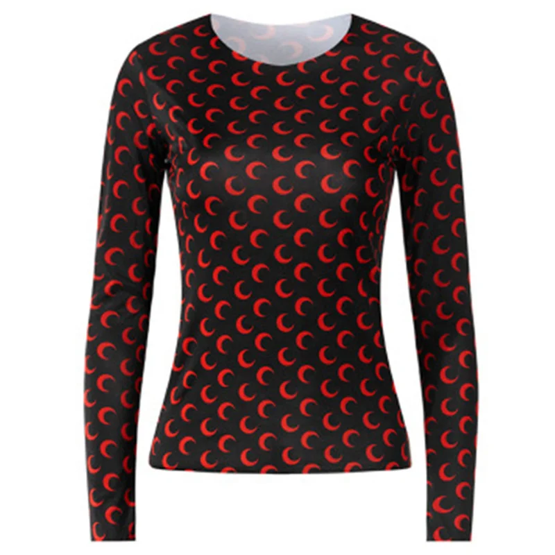 Brownm Brownm Mi With The Same Moon Bottom Shirt Ice Silk Sunscreen Clothes T-Shirt Sweet And Spicy Wind Show Thin Skin Clothes