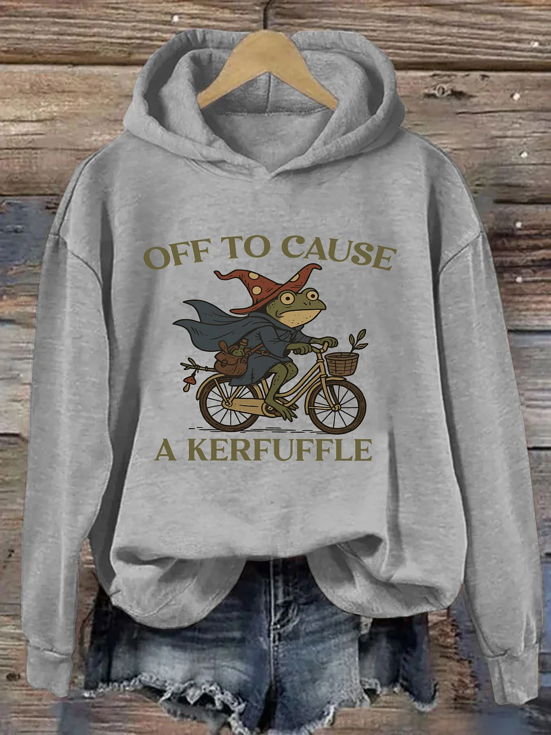 Off To Cause A Kerfuffle Frog Hoodie