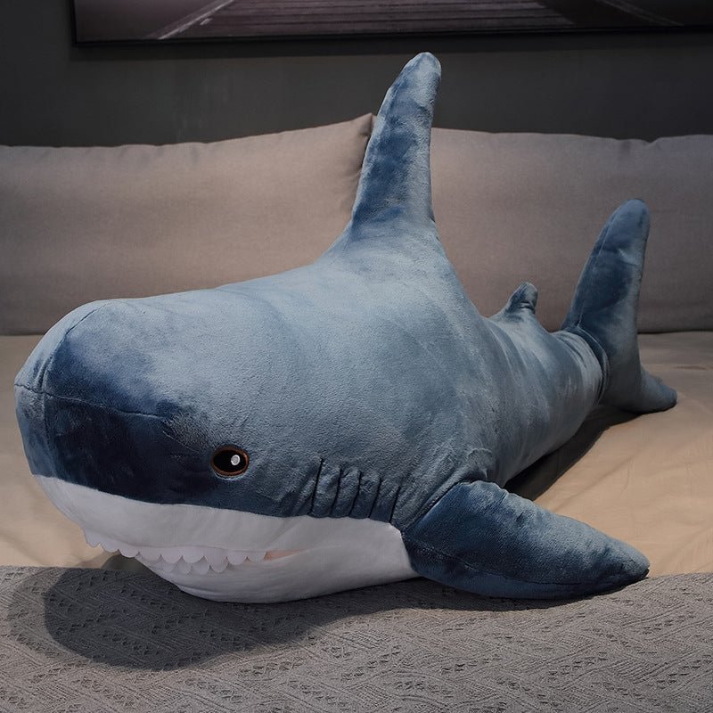 CuteeeShop Giant Long White Shark Stuffed Plush Pillow Toy