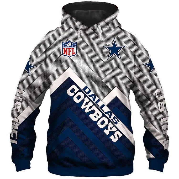 Dallas Cowboys 3D Printed Hooded Pocket Pullover Hoodie