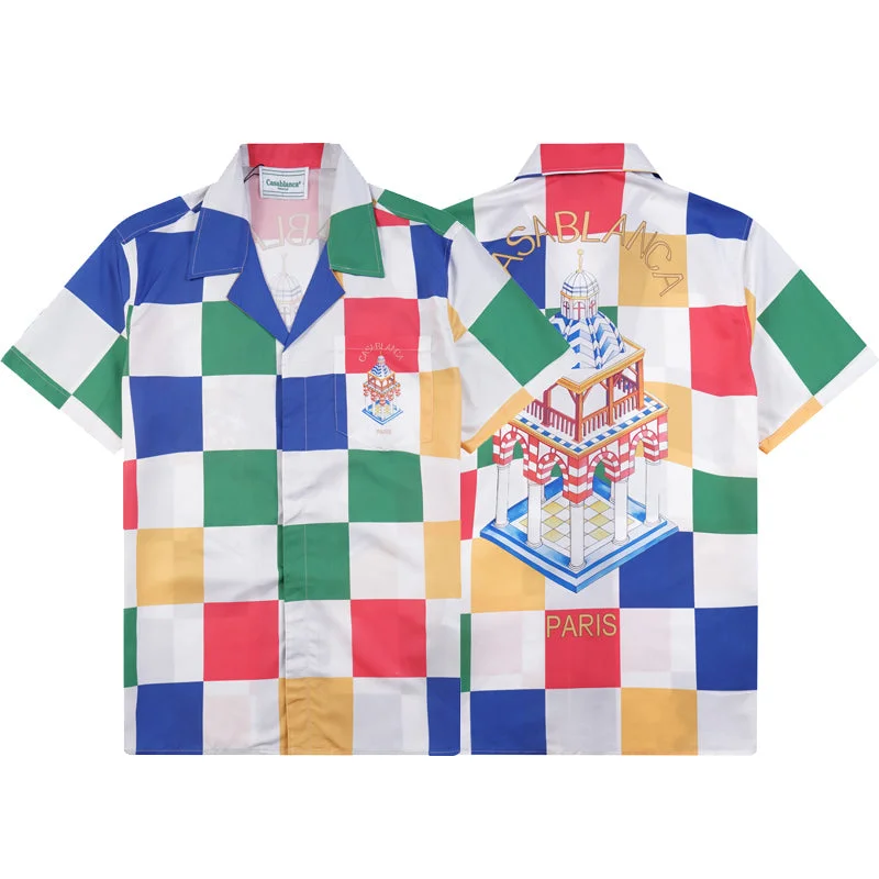 Casablanca 2023 new silk short-sleeved shirt