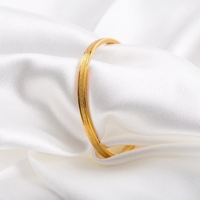 IG Style Elegant Glam Solid Color 304 Stainless Steel Cuff Bracelets In Bulk