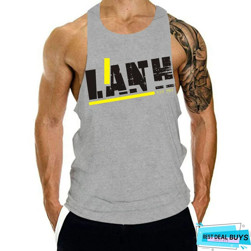 Sports Vest Men's Loose Muscle Sleeveless T-Shirt